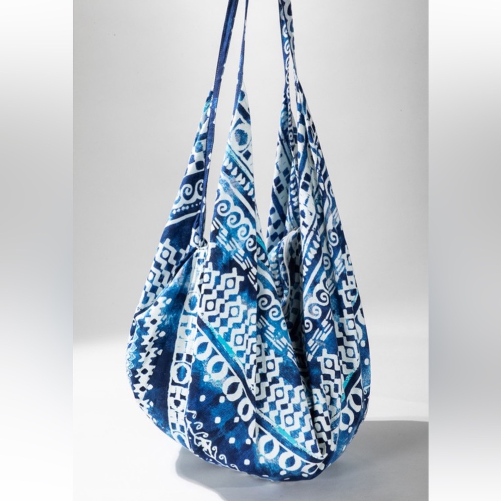 NWT! Ruggine Elegant Handmade Blue Patterned Shoulder Bohemian Market Bag